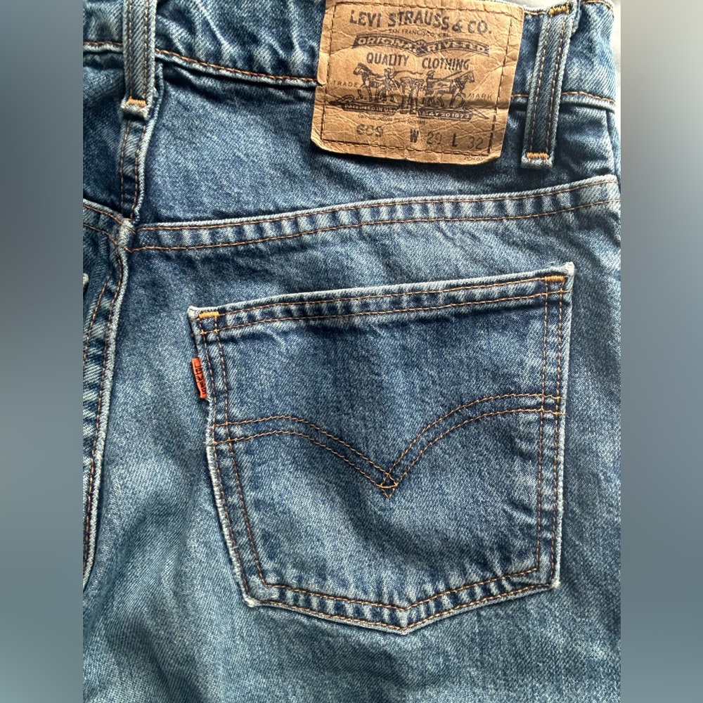 Vintage Levi’s 609 Orange Tab Jeans W29 L32 1988 High‎ Rise Tapered - Picture 3 of 12